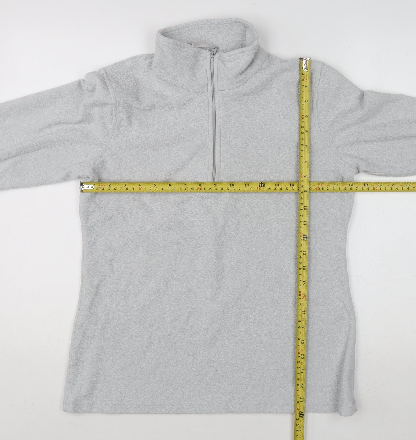 Mountain Warehouse Women Grey 1/2 Zip Fleece Pullover Sweatshirt M