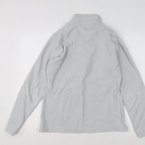 Mountain Warehouse Women Grey 1/2 Zip Fleece Pullover Sweatshirt M