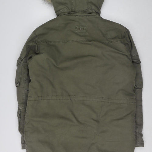 Estwest Women's Green L Parka Coat Faux Fur Hooded Winter Jacket