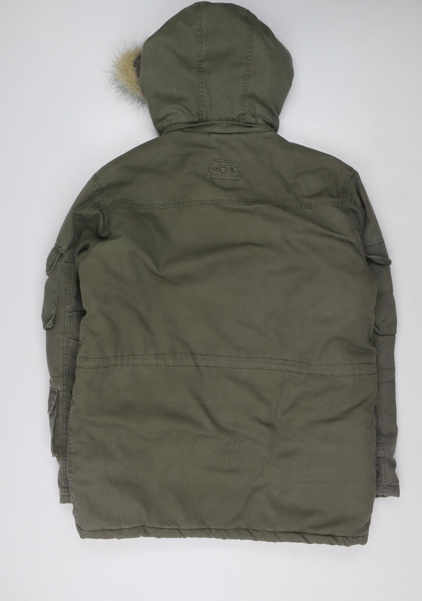 Estwest Women's Green L Parka Coat Faux Fur Hooded Winter Jacket