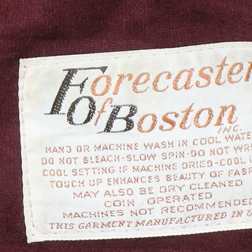 Forecaster of Boston Women’s Burgundy Belted Long Coat Size 12 Classic Style