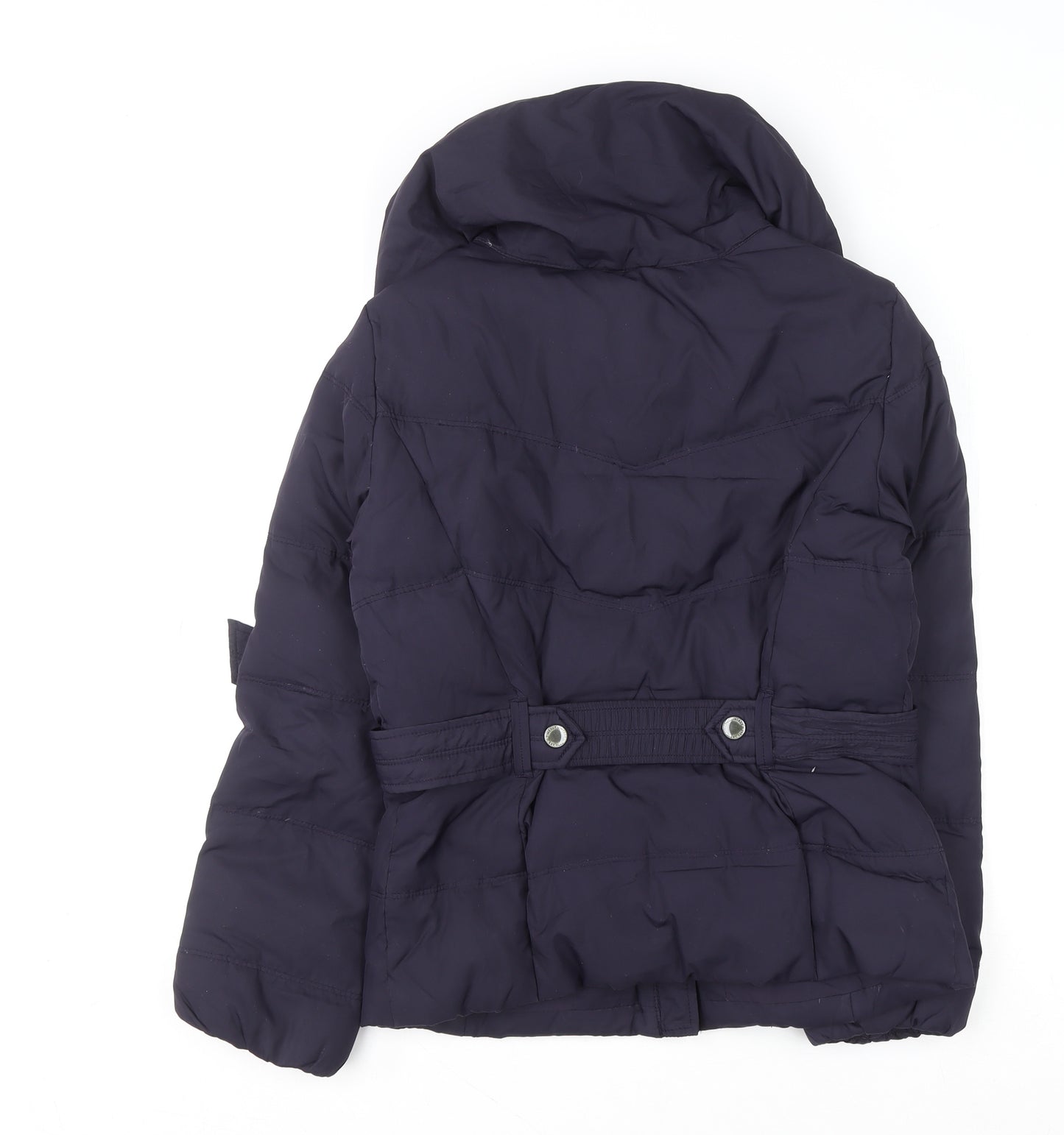 TIMEOUT BRAND Women's Purple Belted Puffer Jacket Size S