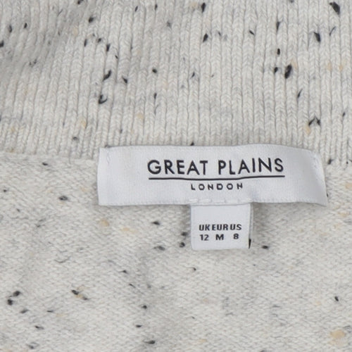 Great Plains Women's Beige Collared Knit Jumper Size 12