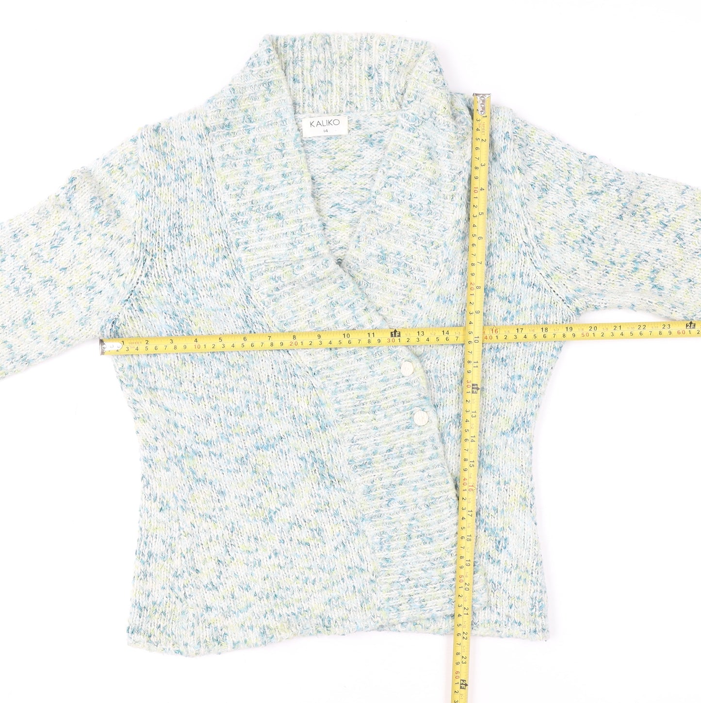 Kaliko Women’s Multicoloured Chunky Knit Cardigan Size 14 Acrylic Blend