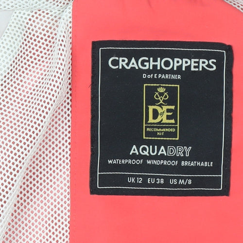 Craghoppers Women's Red Waterproof Hooded Rain Jacket UK12