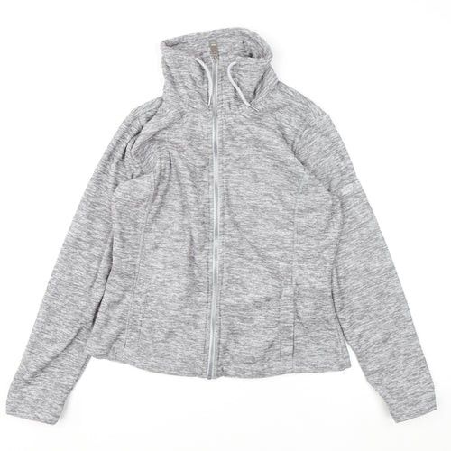 Regatta Great Outdoors Women Grey Full Zip Hoodie UK 10 Polyester Fleece