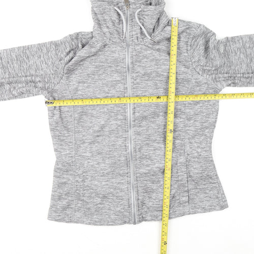 Regatta Great Outdoors Women Grey Full Zip Hoodie UK 10 Polyester Fleece