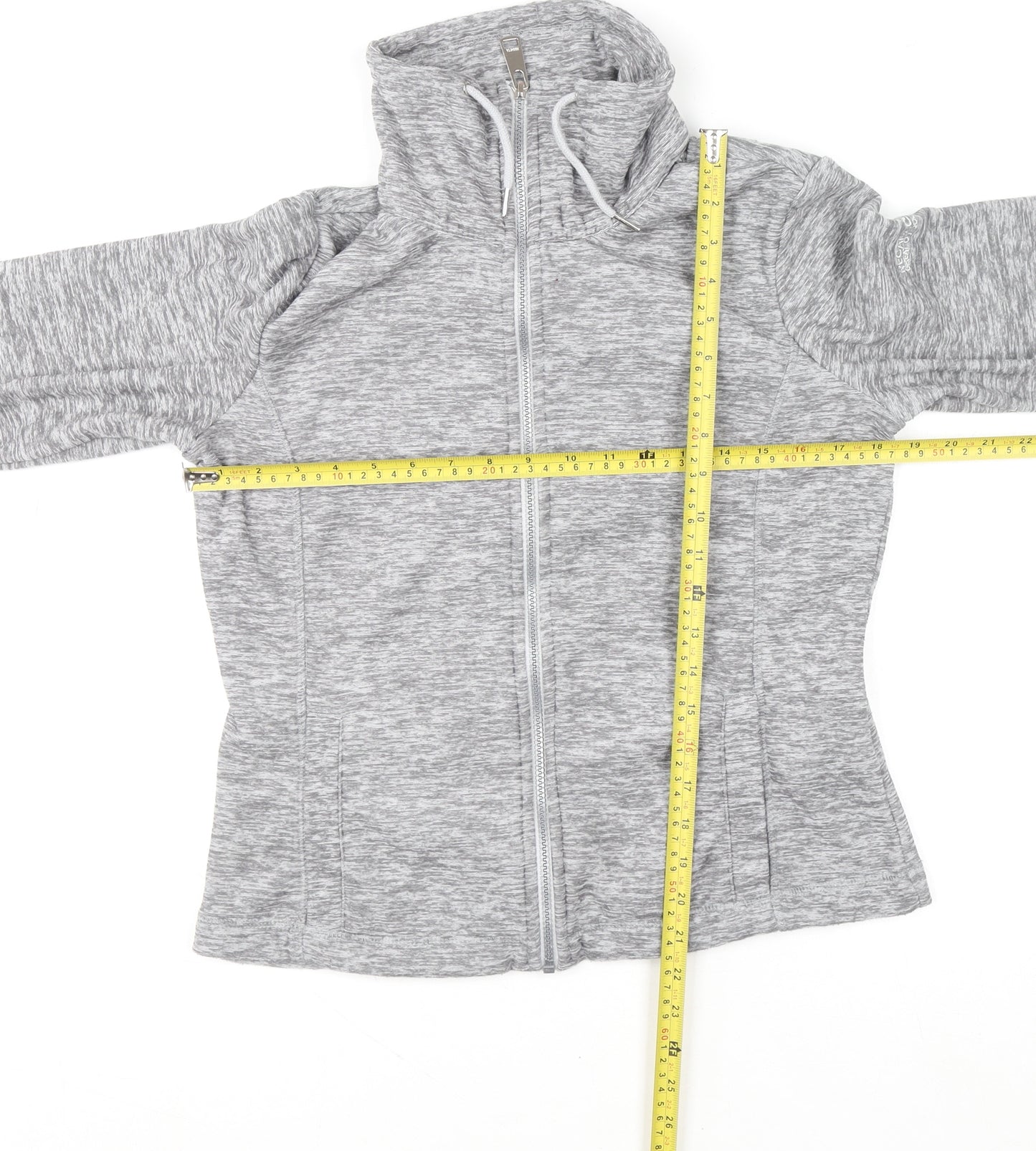 Regatta Great Outdoors Women Grey Full Zip Hoodie UK 10 Polyester Fleece