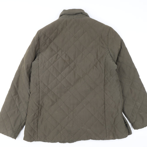 Marks and Spencer Women’s Green Quilted Mid-Length Jacket Size 14