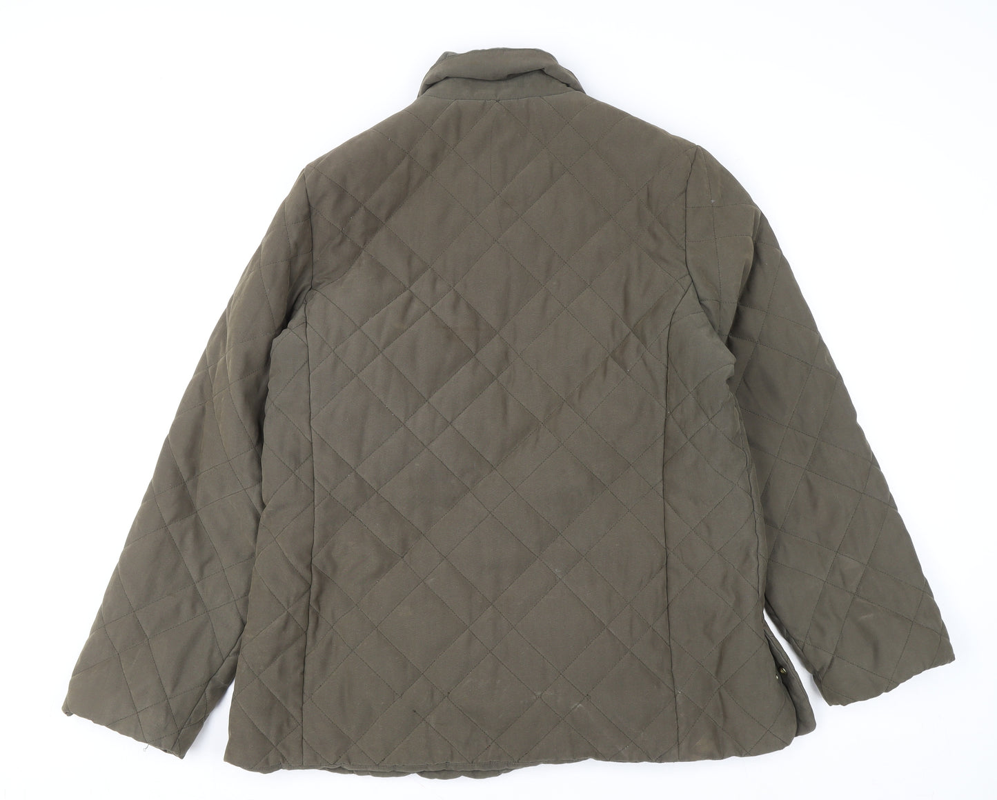 Marks and Spencer Women’s Green Quilted Mid-Length Jacket Size 14