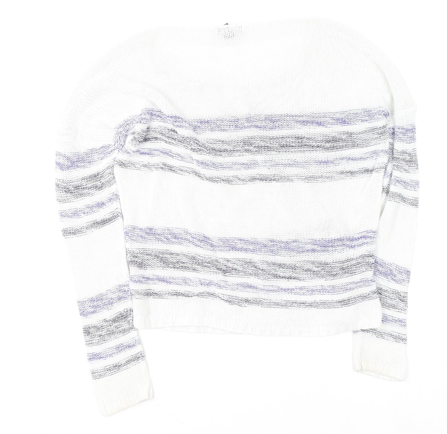 Gap Women's White Striped Cotton Knit Jumper Size S