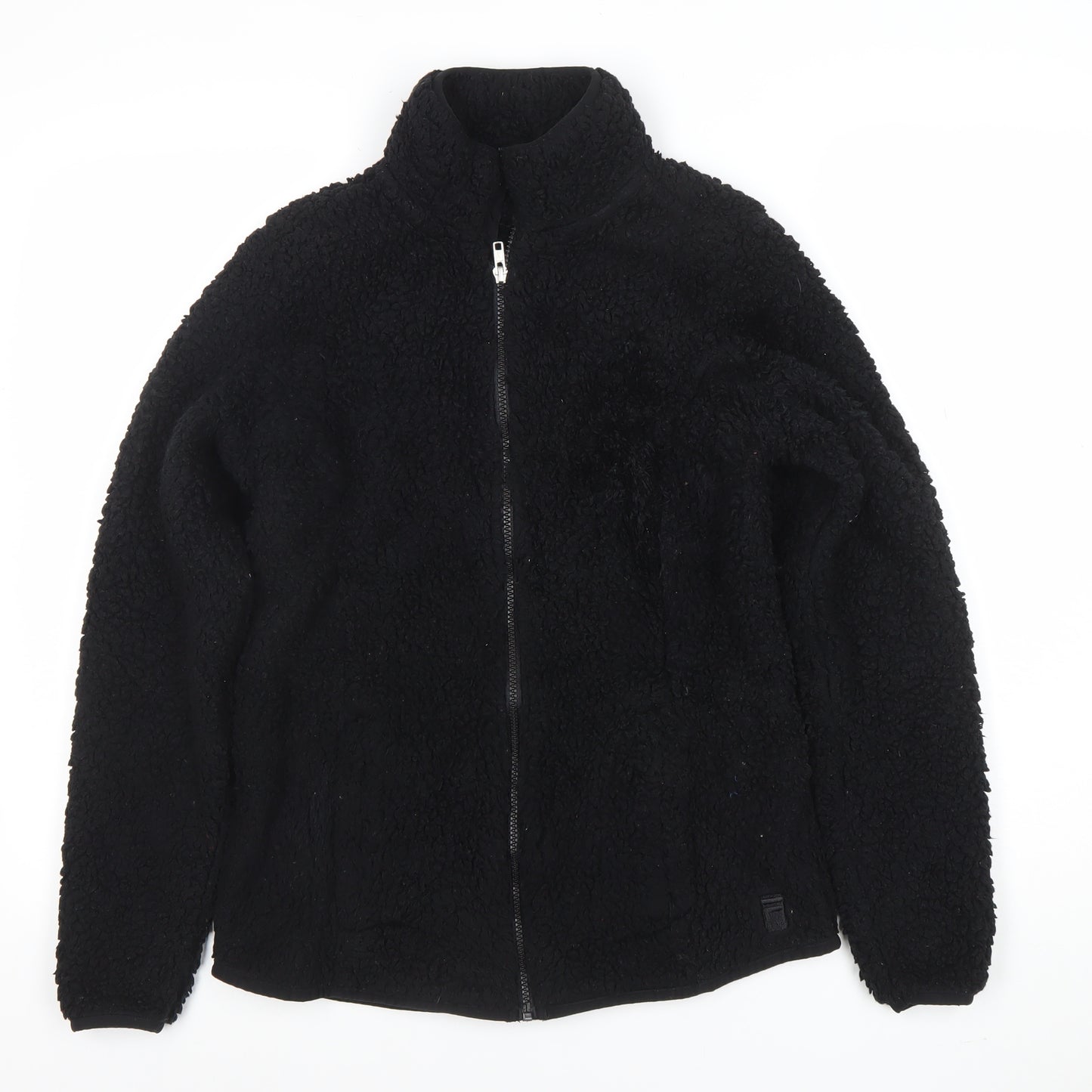 FILA Womens Black Fleece Full Zip Jacket Size M