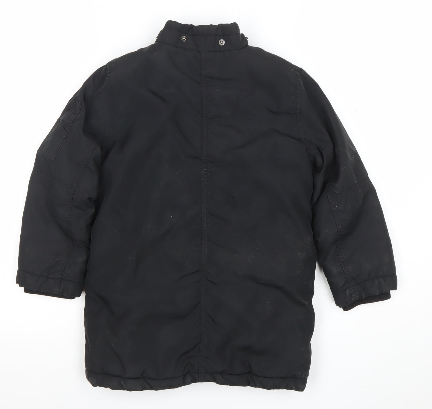 H&M Boys Black Mid-Length Puffer Jacket Coat 6 Years Winter Lined