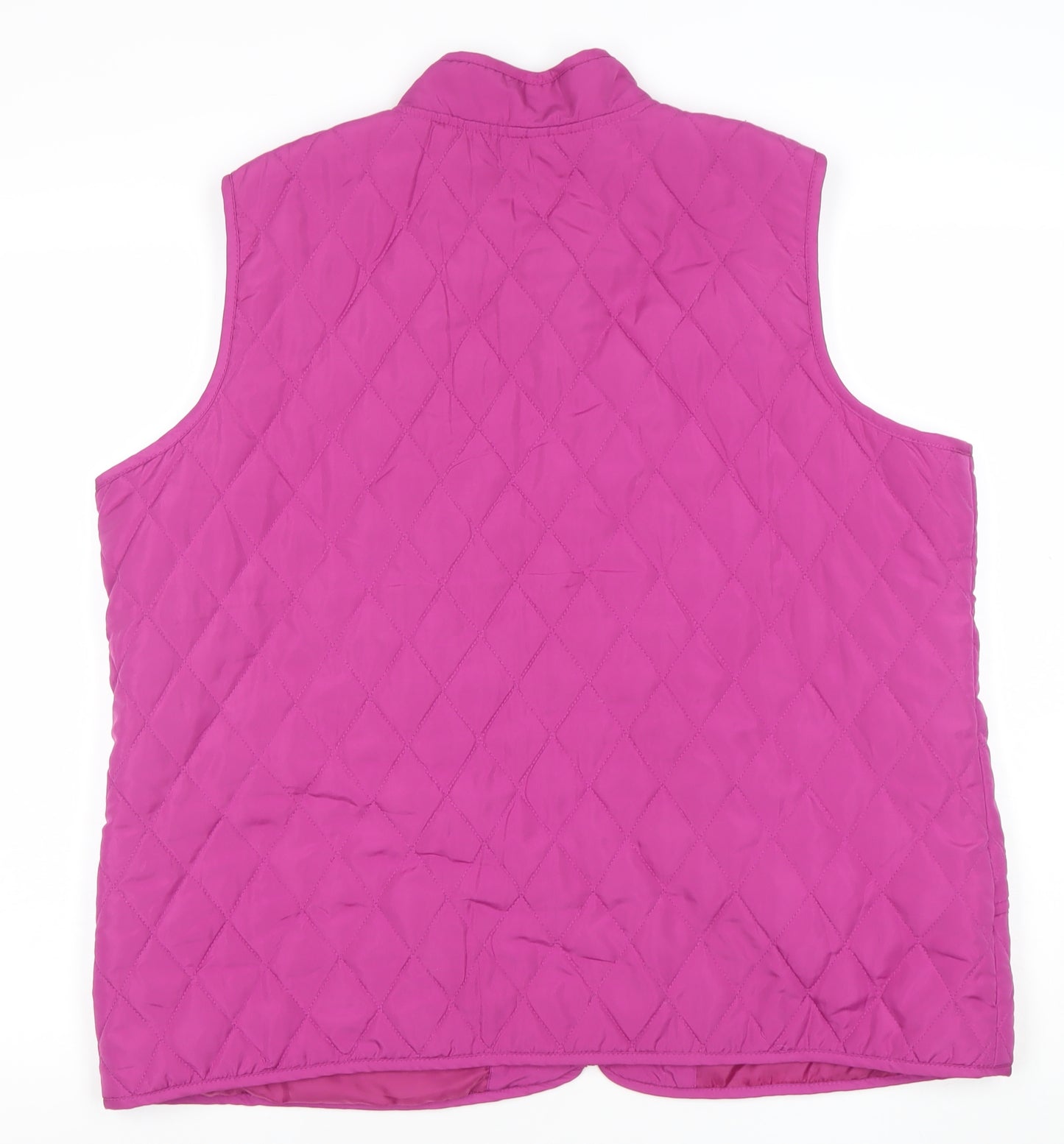 Bm Casual Women’s Pink Quilted Sleeveless Waistcoat Size L