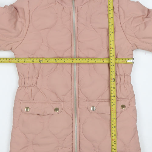Name It Girls Pink Quilted Mid-Length Padded Jacket 10 Years