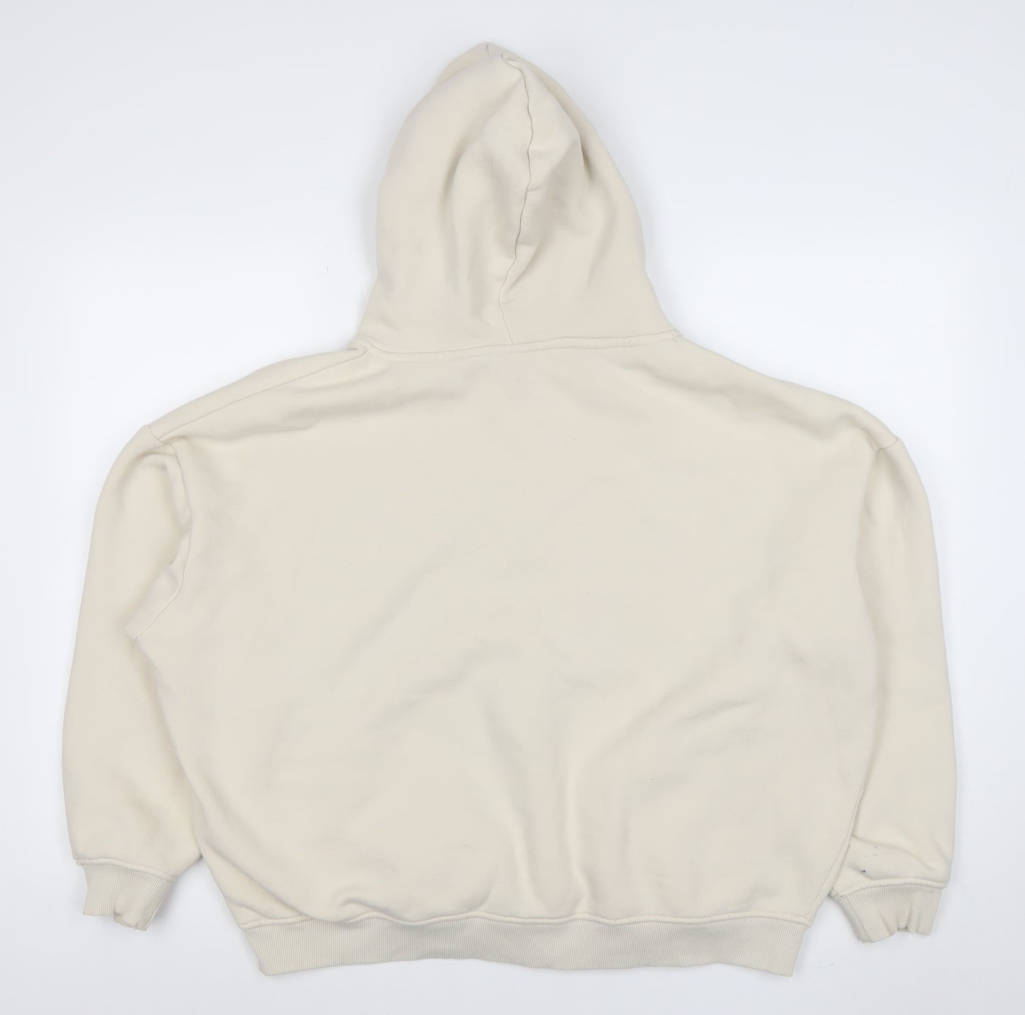 USA Pro Women Beige Full Zip Hoodie Size 12 Lined Cotton Blend