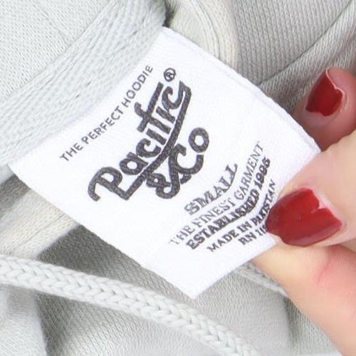 Pacific & Co Women Beige Pullover Hoodie Size Small Miami Beach Graphic