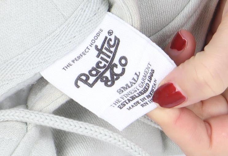Pacific & Co Women Beige Pullover Hoodie Size Small Miami Beach Graphic