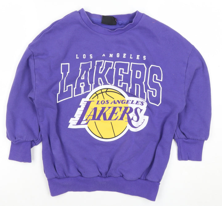 Next Girls Purple Los Angeles Lakers Pullover Sweatshirt 9 Years