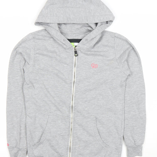 Getting Dirty Women’s Grey Full Zip Hoodie Size M Cotton Blend
