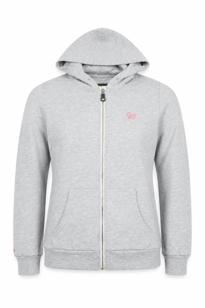 Getting Dirty Women’s Grey Full Zip Hoodie Size M Cotton Blend
