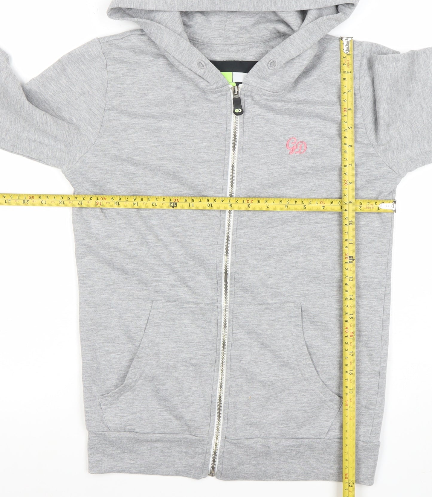 Getting Dirty Women’s Grey Full Zip Hoodie Size M Cotton Blend