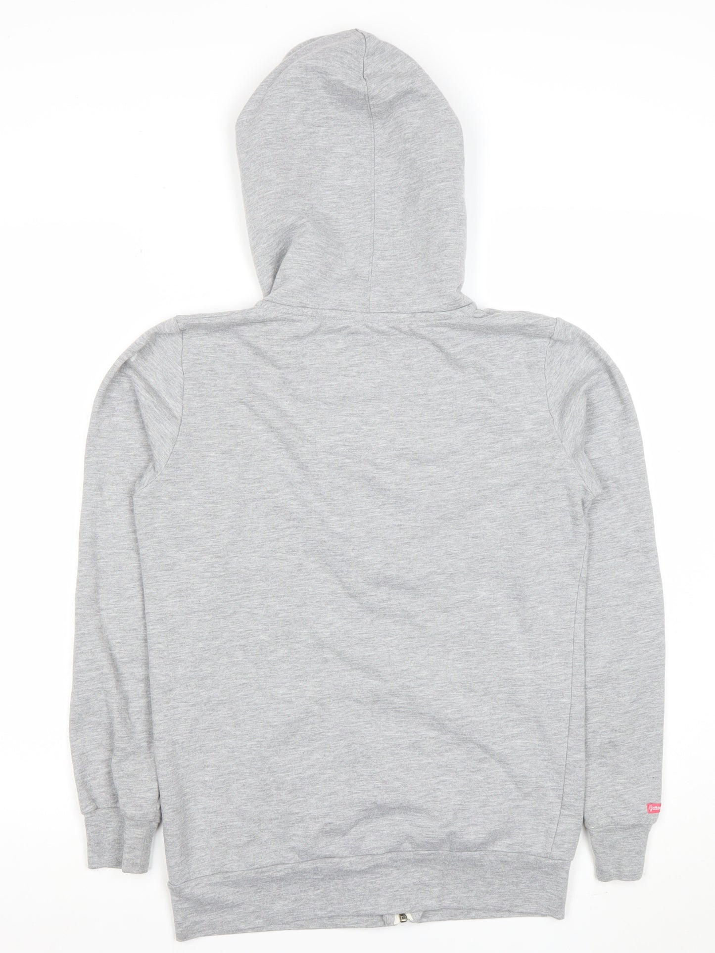 Getting Dirty Women’s Grey Full Zip Hoodie Size M Cotton Blend