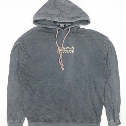 Crooked Tongues Women's Grey Pullover Hoodie Size M 100% Cotton