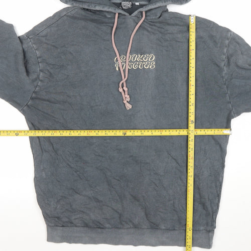 Crooked Tongues Women's Grey Pullover Hoodie Size M 100% Cotton