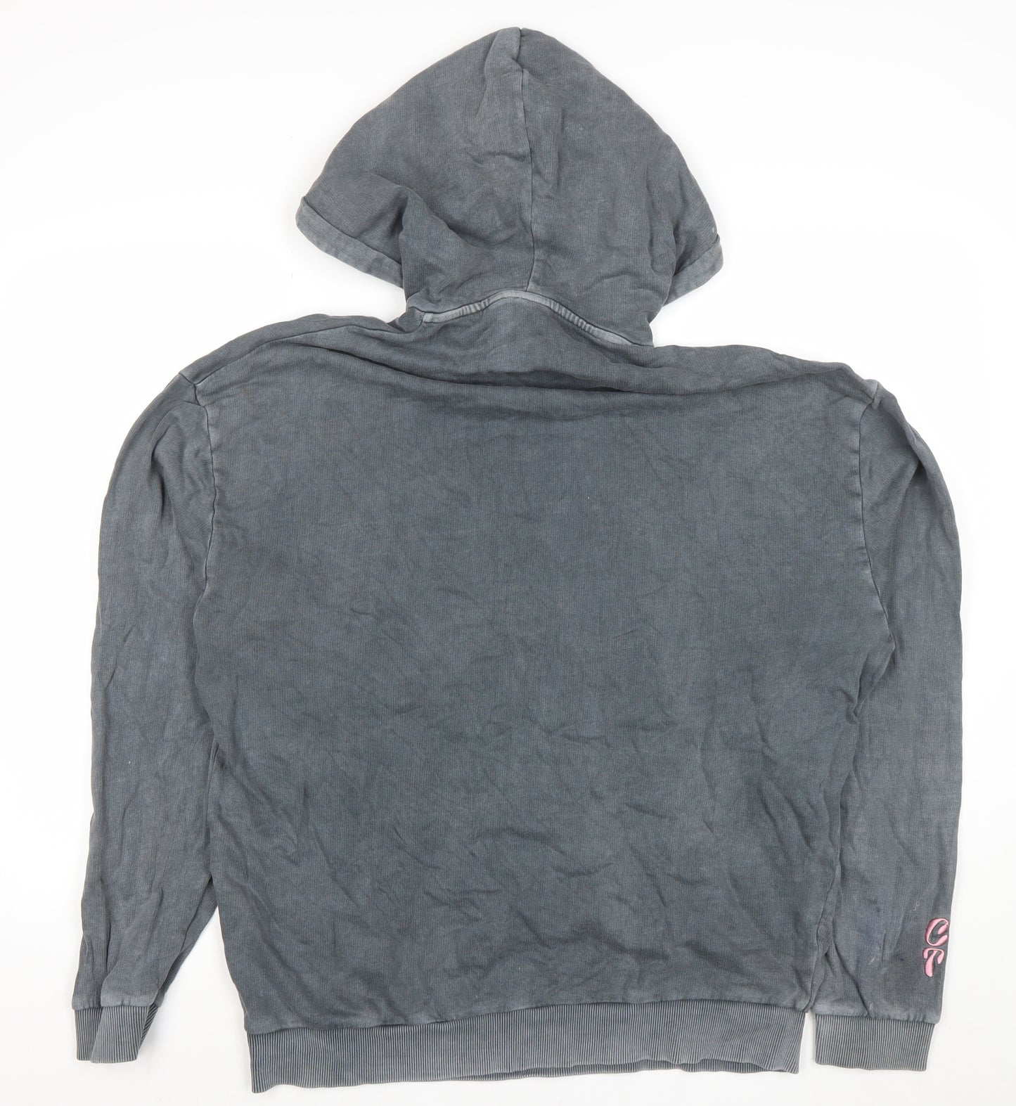 Crooked Tongues Women's Grey Pullover Hoodie Size M 100% Cotton
