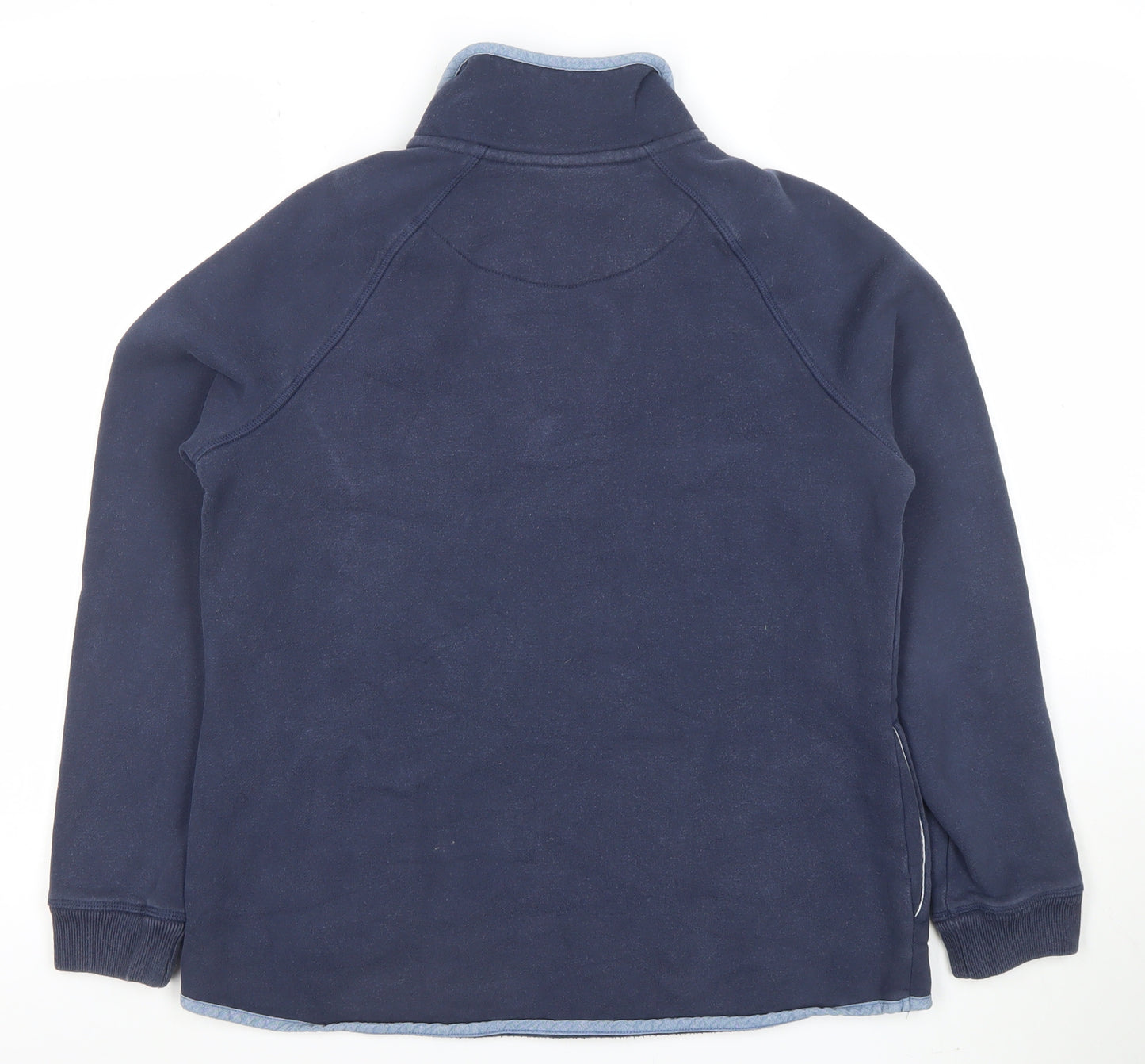 Crew Clothing Company Women's Navy Half Zip Sweatshirt Size 12 Cotton Blend