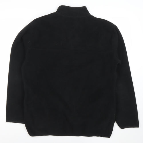 ONLY & SONS Men Black L Fleece 1/2 Zip Pullover Sweatshirt