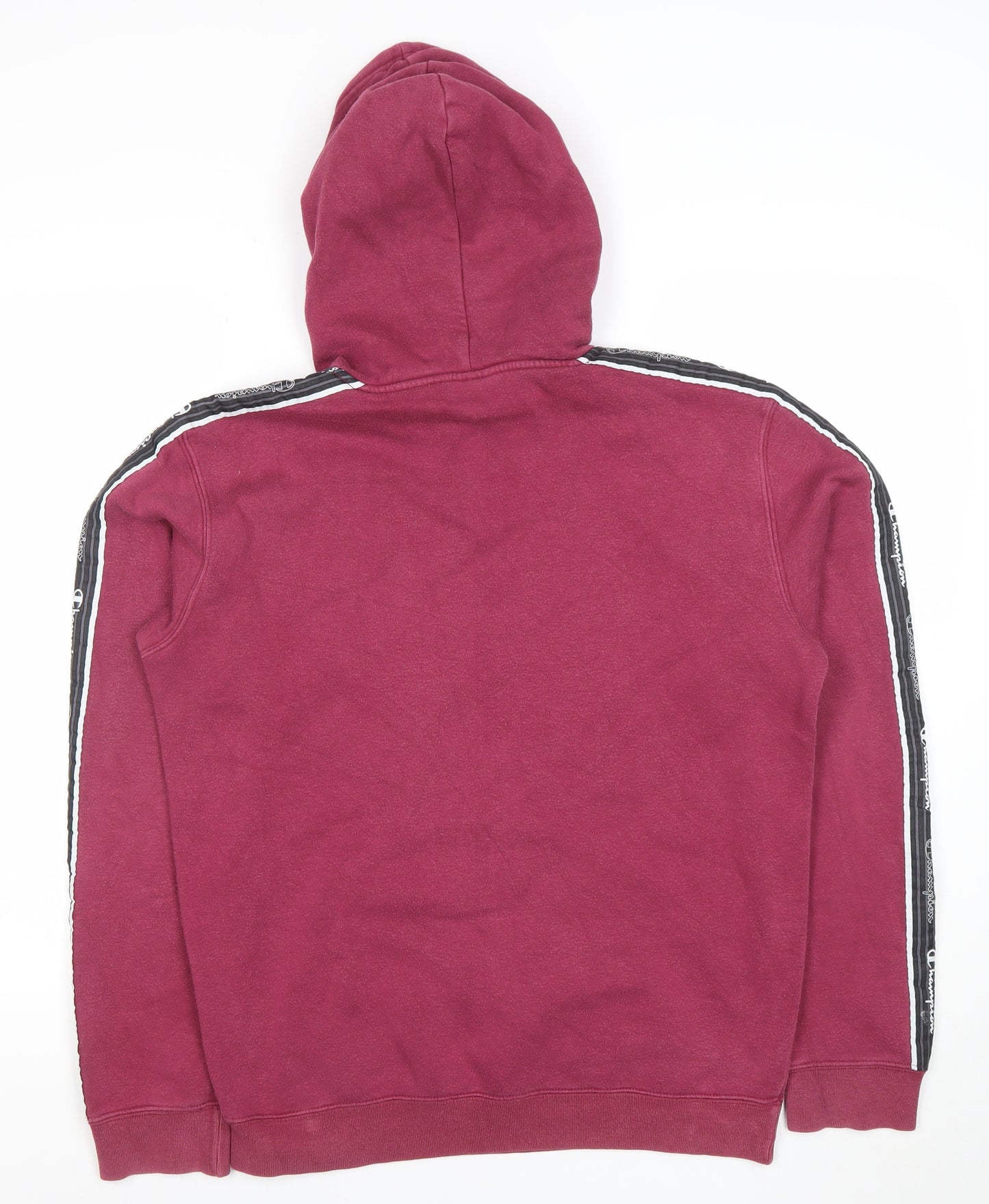 Champion Men’s Red Pullover Hoodie Medium Logo Graphic Fleece