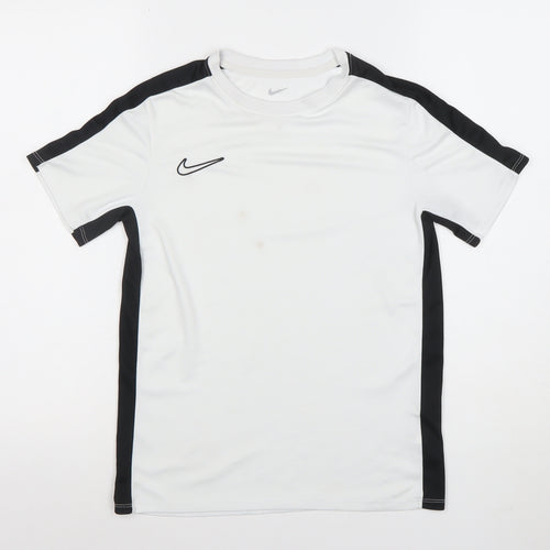 Nike Boys White Dri-FIT Mesh Sports T-Shirt Size 10-11 Years