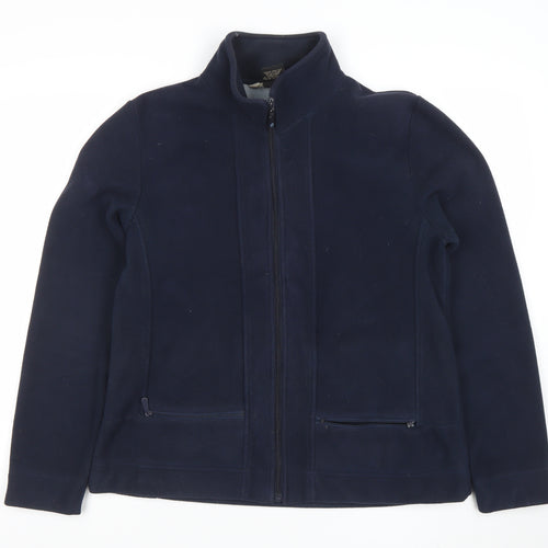 B.C. Clothing Women's Blue Fleece Full Zip Jacket Size L