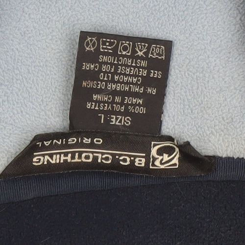 B.C. Clothing Women's Blue Fleece Full Zip Jacket Size L