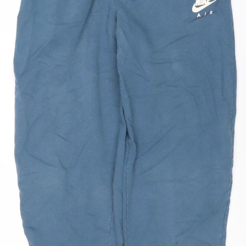 Nike Air Men's Blue Terry Sweatpants M Elastic Waist Vintage Style