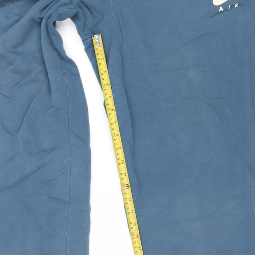 Nike Air Men's Blue Terry Sweatpants M Elastic Waist Vintage Style