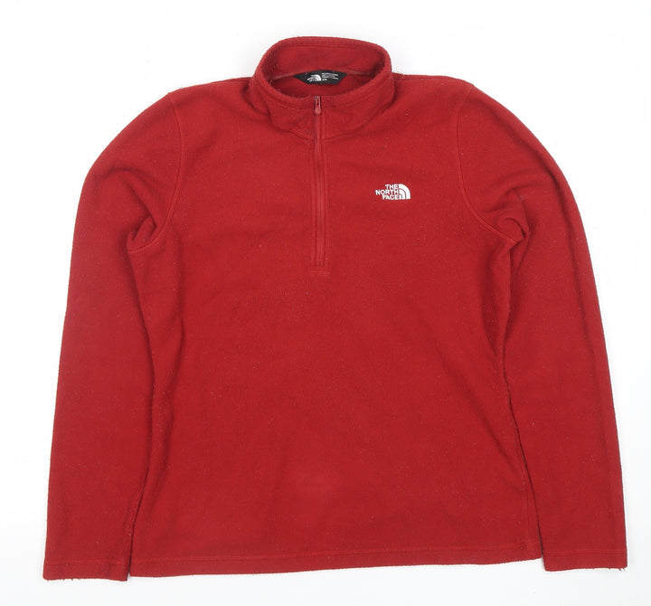The North Face Women's Red Fleece 1/4 Zip Jacket Size M