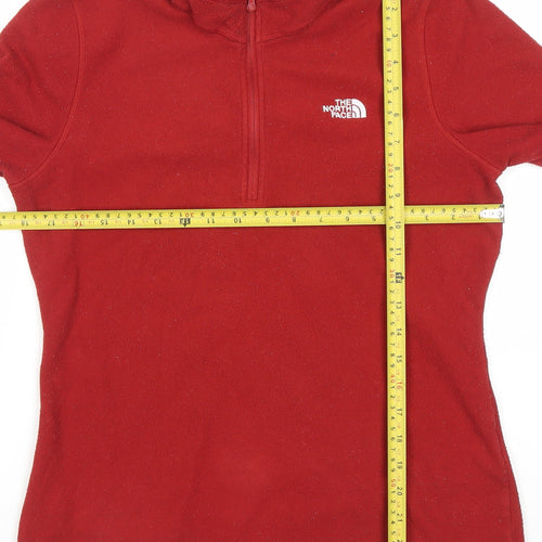 The North Face Women's Red Fleece 1/4 Zip Jacket Size M