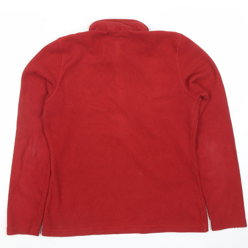 The North Face Women's Red Fleece 1/4 Zip Jacket Size M