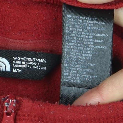 The North Face Women's Red Fleece 1/4 Zip Jacket Size M