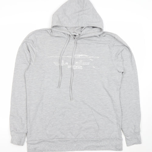 Altitude Mens Grey Pullover Hoodie M Graphic Print Outdoor Style