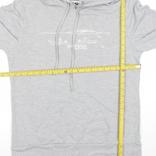 Altitude Mens Grey Pullover Hoodie M Graphic Print Outdoor Style