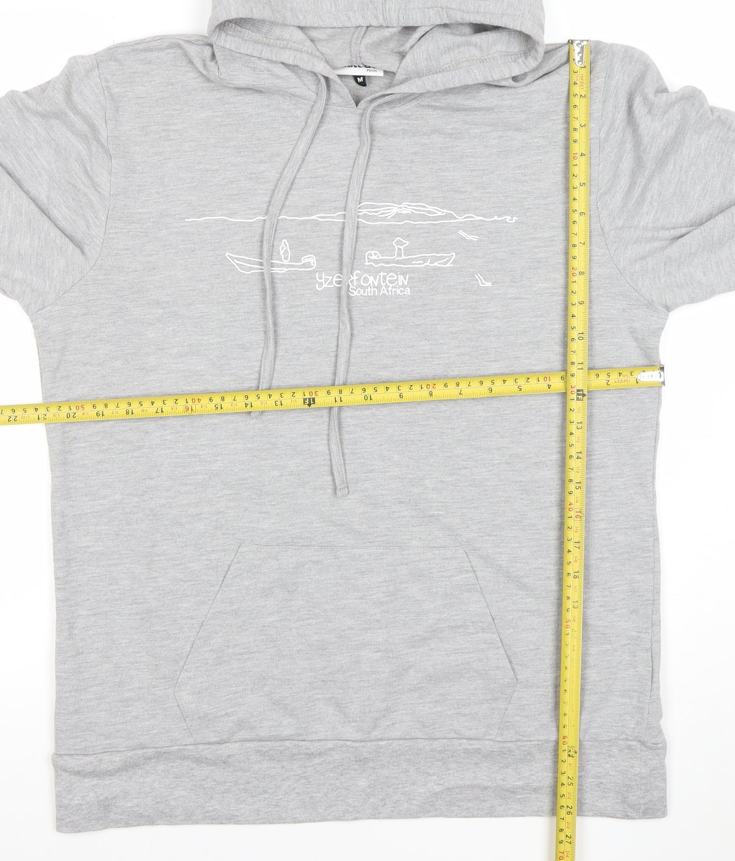 Altitude Mens Grey Pullover Hoodie M Graphic Print Outdoor Style