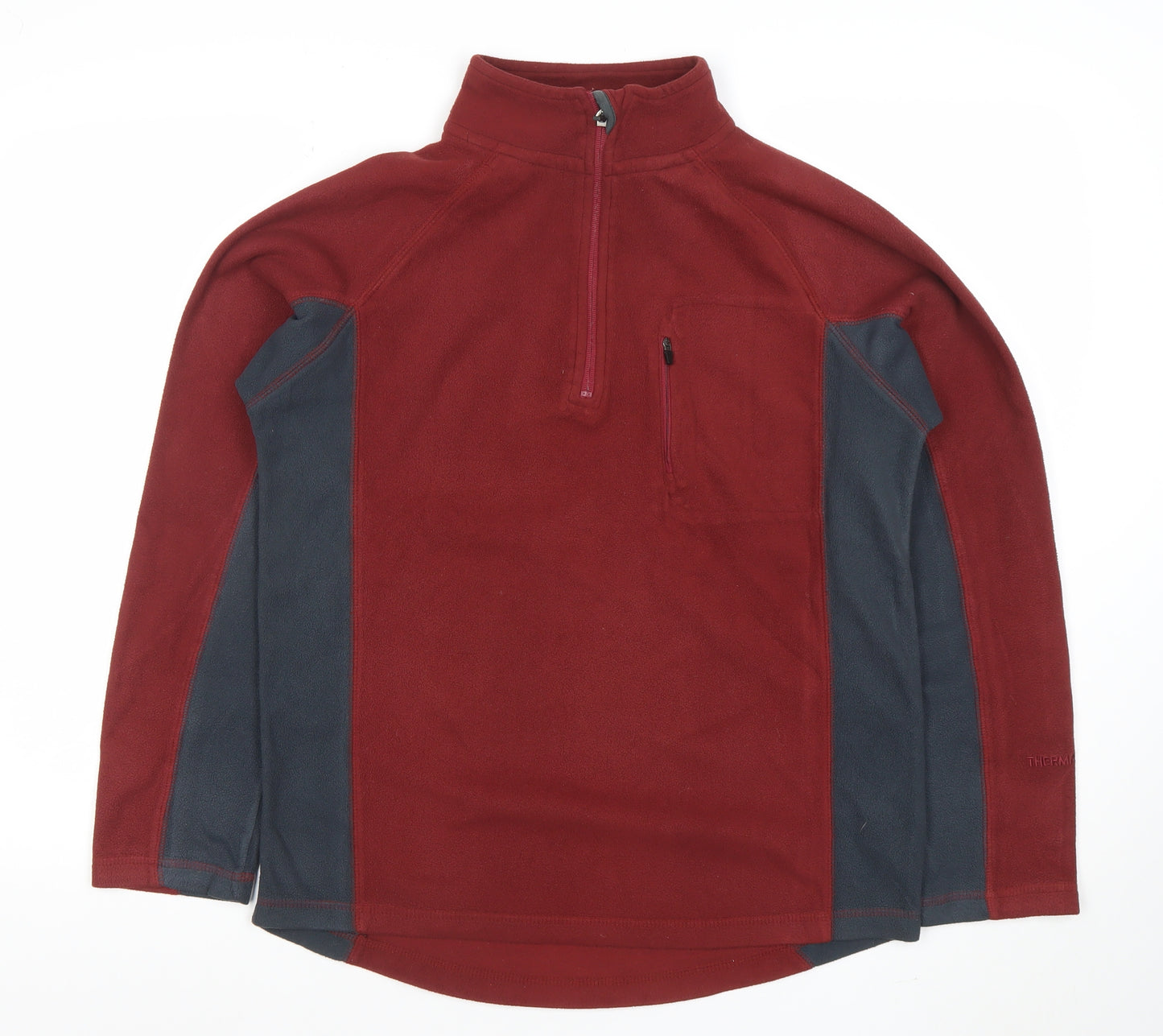 Peter Storm Mens Red XS Thermal Fleece 1/4 Zip Pullover Sweatshirt