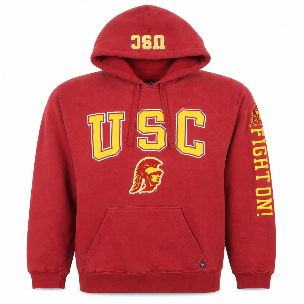 J-America Men’s Red USC Pullover Hoodie Small College Sportswear