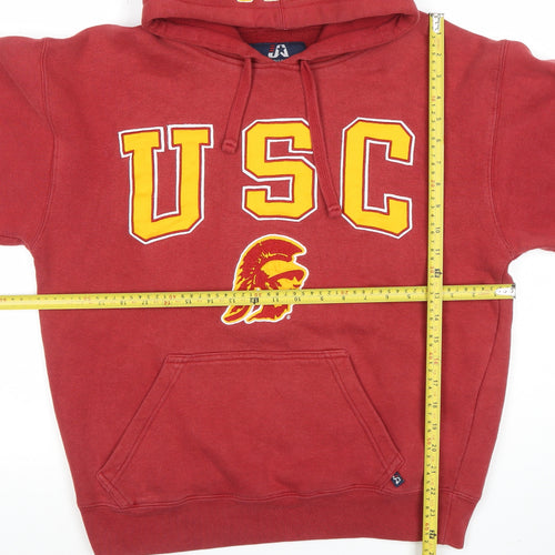 J-America Men’s Red USC Pullover Hoodie Small College Sportswear