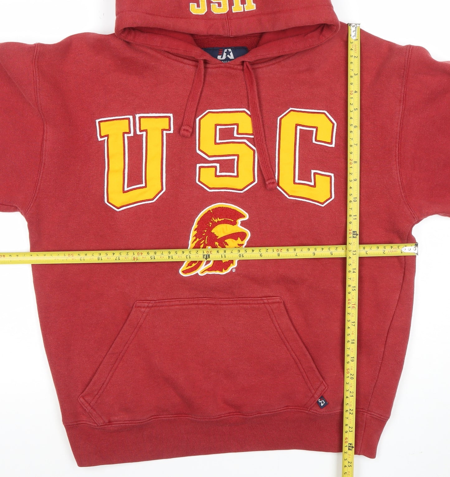 J-America Men’s Red USC Pullover Hoodie Small College Sportswear