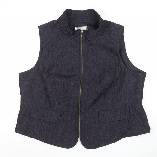Simonton Says Women Black 2XL Lined Zip Waistcoat